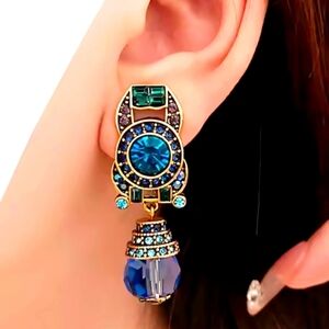 ⚡️Last Chance⚡️Elegant Blue and Green Drop Earrings